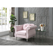 Pink and discount gray accent chair